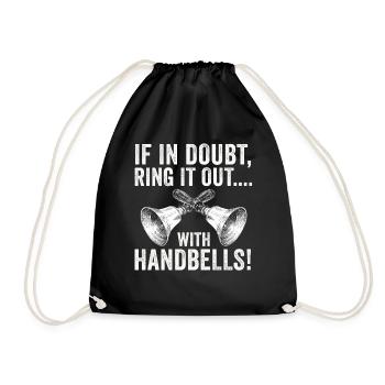 Choir Music Instrument Handbell Choir - Drawstring Bag - black - Front