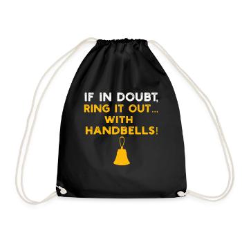 Choir Music Instrument Handbell Choir - Drawstring Bag - black - Front