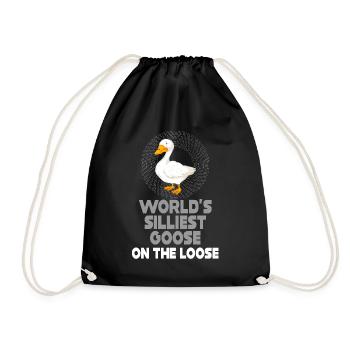 Die dümmste Gans der Welt auf freiem Fuß - Turnbeutel - Schwarz - Vorne