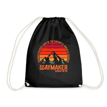 Waymaker Promise Keeper Miracle Worker - Drawstring Bag - black - Front