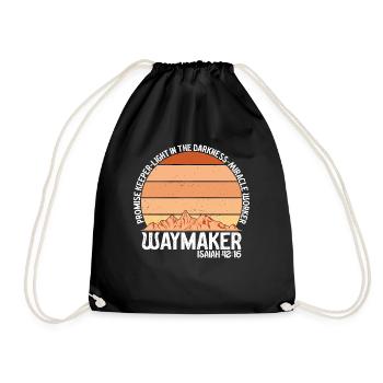 Waymaker Promise Keeper Miracle Worker - Drawstring Bag - black - Front