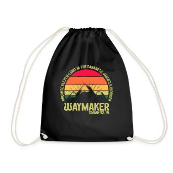 Waymaker Gardien de la promesse Faiseur de miracles - Sac de sport léger - noir - Devant