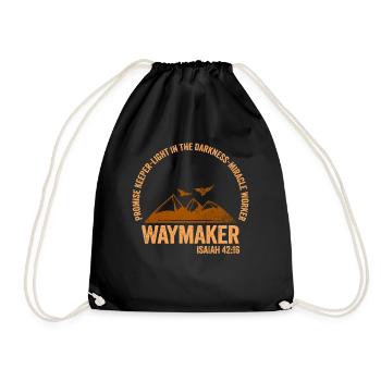 Waymaker Promise Keeper Miracle Worker - Drawstring Bag - black - Front