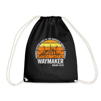 Waymaker Promise Keeper Miracle Worker - Drawstring Bag - black - Front