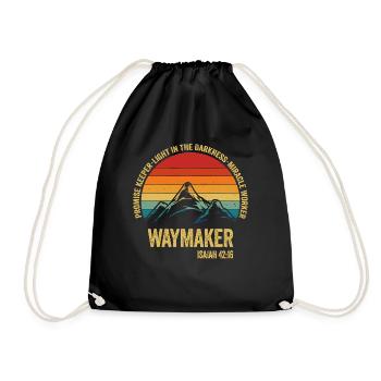 Waymaker Promise Keeper Miracle Worker - Drawstring Bag - black - Front