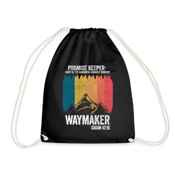 Waymaker Promise Keeper Miracle Worker - Drawstring Bag - black - Front