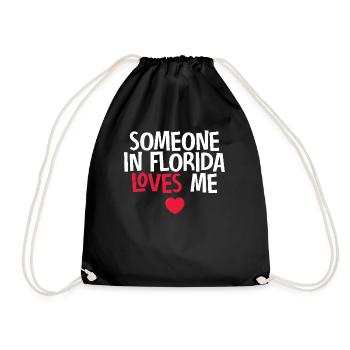 Quelqu’un en Floride m’aime - Sac de sport léger - noir - Devant