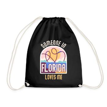 Someone In Florida Loves Me - Drawstring Bag - black - Front