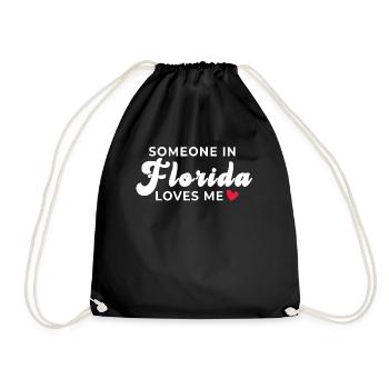 Someone In Florida Loves Me - Drawstring Bag - black - Front