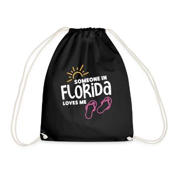 Quelqu’un en Floride m’aime - Sac de sport léger - noir - Devant