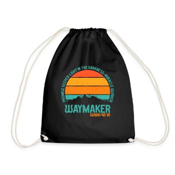 Waymaker Promise Keeper Miracle Worker - Drawstring Bag - black - Front