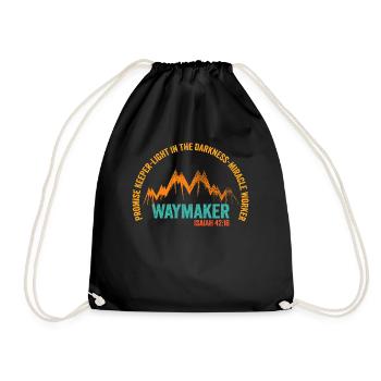 Waymaker Promise Keeper Miracle Worker - Drawstring Bag - black - Front