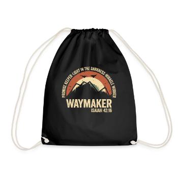 Waymaker Promise Keeper Miracle Worker - Drawstring Bag - black - Front