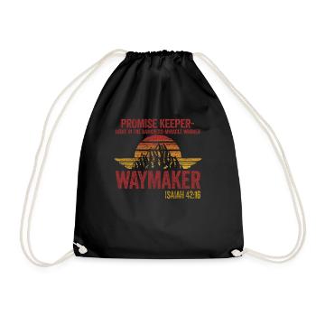 Waymaker Promise Keeper Miracle Worker - Drawstring Bag - black - Front