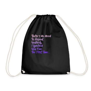 Il n’est pas nécessaire de se répéter - Sac de sport léger - noir - Devant