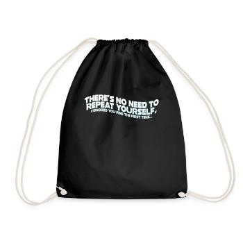 Il n’est pas nécessaire de se répéter - Sac de sport léger - noir - Devant