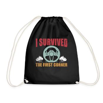 Simracer Esports Enthusiast Sim Racing - Drawstring Bag - black - Front