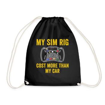 Simracer Esports Enthusiast Sim Racing - Turnbeutel - Schwarz - Vorne
