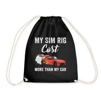 Simracer Esports Enthusiast Sim Racing - Drawstring Bag - black - Front