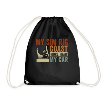 Simracer Esports Enthusiast Sim Racing - Drawstring Bag - black - Front