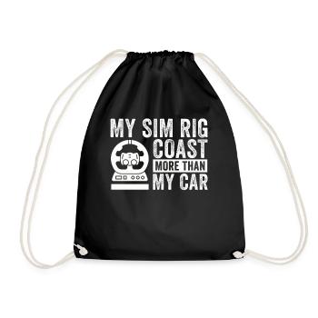 Simracer Esports Enthusiast Sim Racing - Drawstring Bag - black - Front