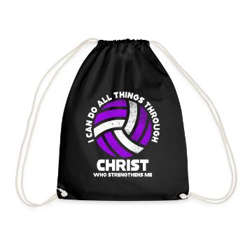 Je peux tout faire grâce au volleyball - Sac de sport léger - noir - Devant