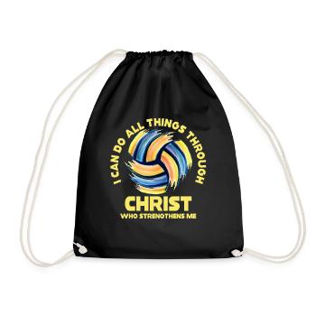 Je peux tout faire grâce au volleyball - Sac de sport léger - noir - Devant