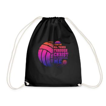 Je peux tout faire grâce au volleyball - Sac de sport léger - noir - Devant