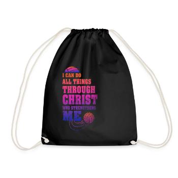 Je peux tout faire grâce au volleyball - Sac de sport léger - noir - Devant