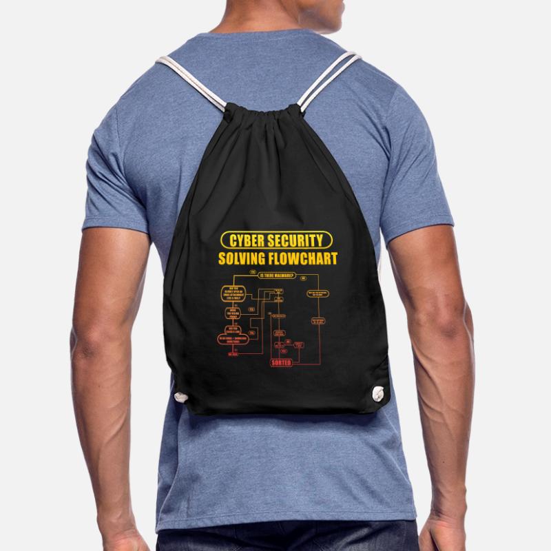 Cyber Security Solving Flowchart Drawstring Bag