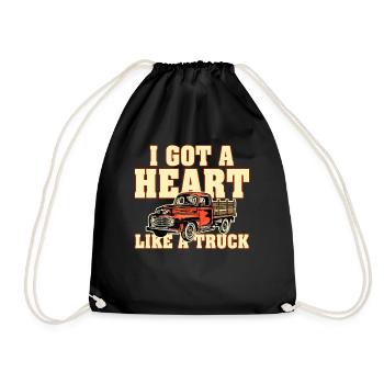 I Got A Heart Like A Truck - Drawstring Bag - black - Front