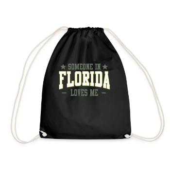 Someone In Florida Loves Me - Drawstring Bag - black - Front