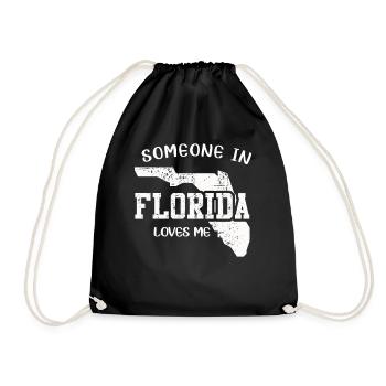 Someone In Florida Loves Me - Drawstring Bag - black - Front