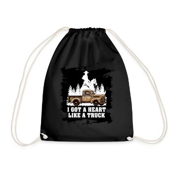 J’ai un cœur comme un camion - Sac de sport léger - noir - Devant