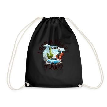 I Got A Heart Like A Truck - Drawstring Bag - black - Front