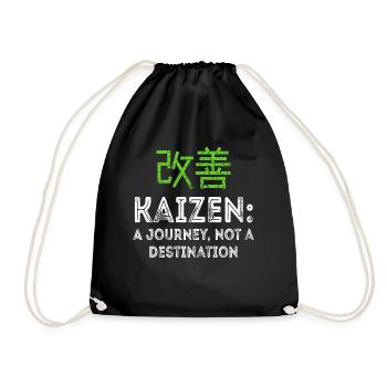 Kaizen : un voyage, pas une destination - Sac de sport léger - noir - Devant
