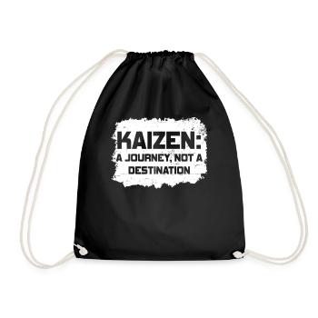 Kaizen : un voyage, pas une destination - Sac de sport léger - noir - Devant