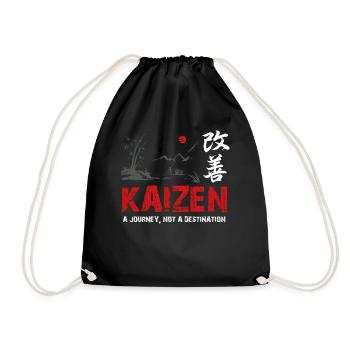 Kaizen : un voyage, pas une destination - Sac de sport léger - noir - Devant