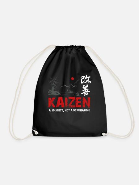 Kaizen : un voyage, pas une destination - Sac de sport léger - noir