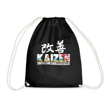 Kaizen : un voyage, pas une destination - Sac de sport léger - noir - Devant
