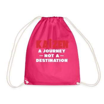 Kaizen : un voyage, pas une destination - Sac de sport léger - fuchsia - Devant
