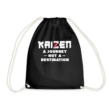 Kaizen : un voyage, pas une destination - Sac de sport léger - noir - Devant