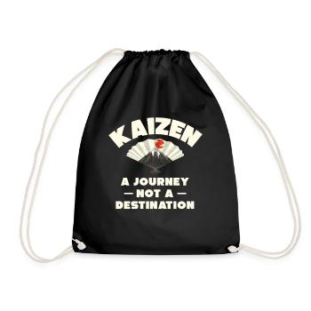 Kaizen : un voyage, pas une destination - Sac de sport léger - noir - Devant