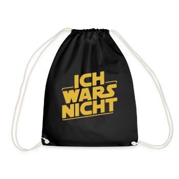 Ich Wars Nicht - Drawstring Bag - black - Front