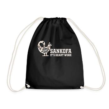 Sankofa Symbol Adinkra Ghana Black - Drawstring Bag - black - Front