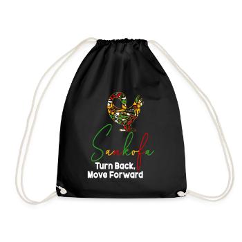 Sankofa Symbol Adinkra Ghana Black - Drawstring Bag - black - Front