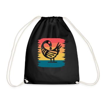 Sankofa Symbol Adinkra Ghana Black - Drawstring Bag - black - Front
