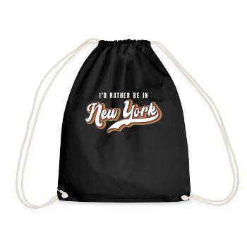 Je préfère être dans l’aventure new-yorkaise - Sac de sport léger - noir - Devant