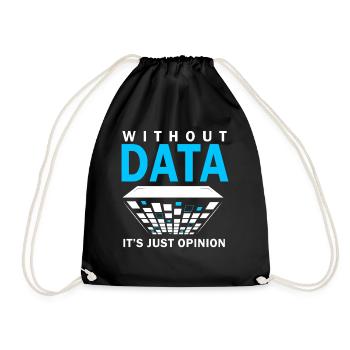 Funny Data Enthusiast Design - Drawstring Bag - black - Front