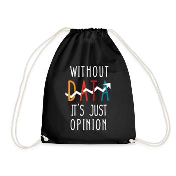 Funny Data Enthusiast Design - Drawstring Bag - black - Front